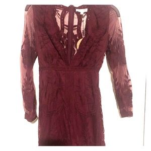 NWT Burgundy Lace Dress XS